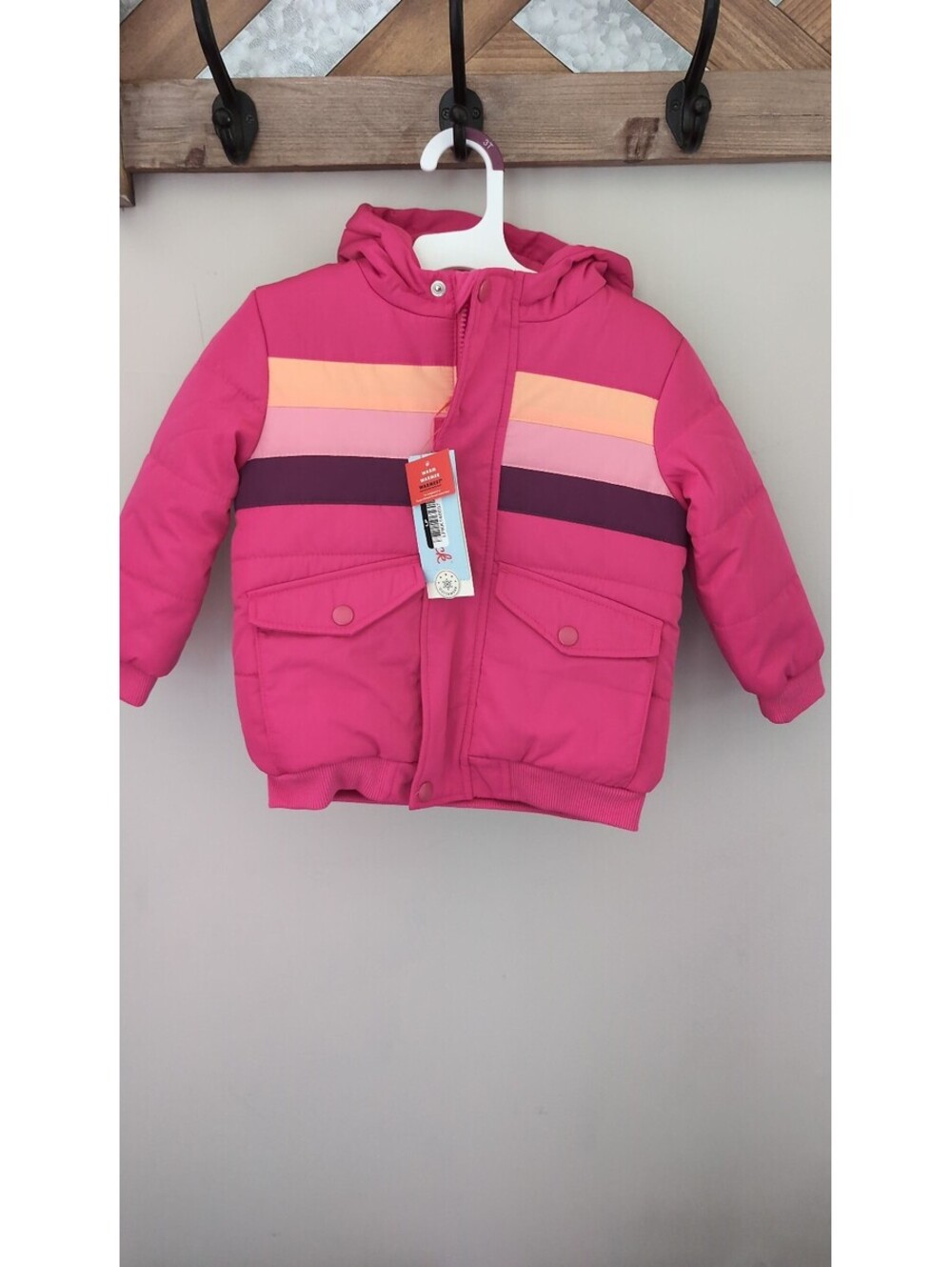 Cat & Jack striped toddler all weather jacket